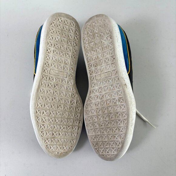 Puma SmileyWorld Suede Kids Sneakers Size 7 C Royal Blue Gold Shoes 384928-01 - Picture 8 of 11